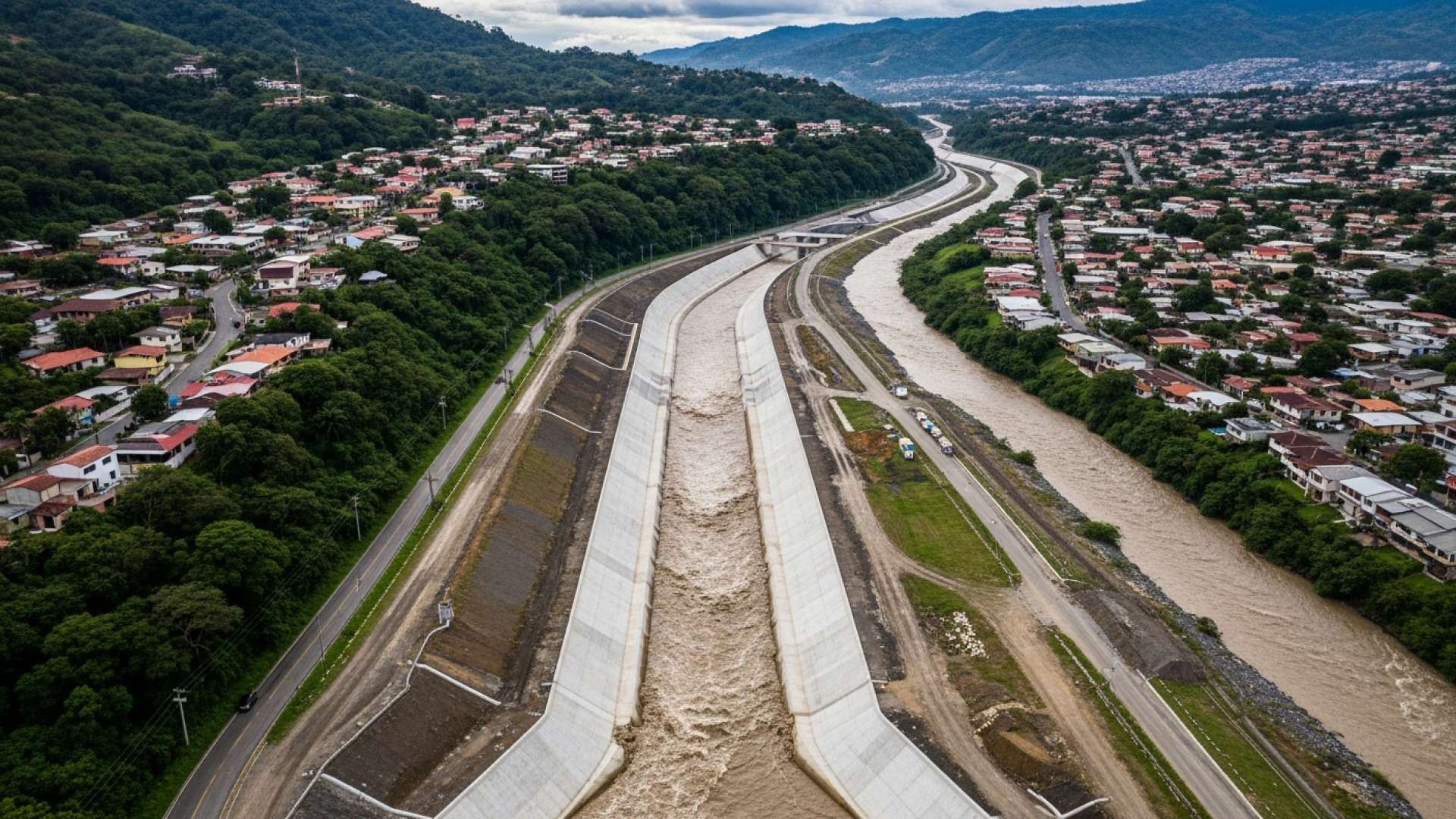 La Massiccia Murata del Fiume Cañas Porta Tranquillità nelle Comunità di San José